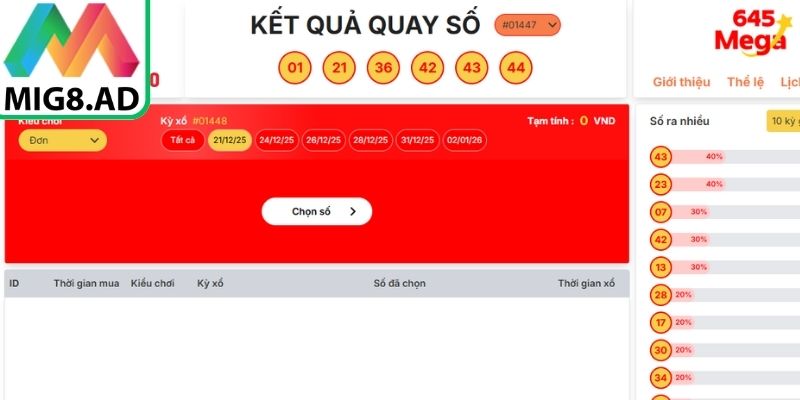 Mega 6/45 Mig8 – Trải Nghiệm Xổ Số Hiện Đại, Dễ Tiếp Cận 2 Quy trình xác nhận kết quả và phân bổ giải thưởng