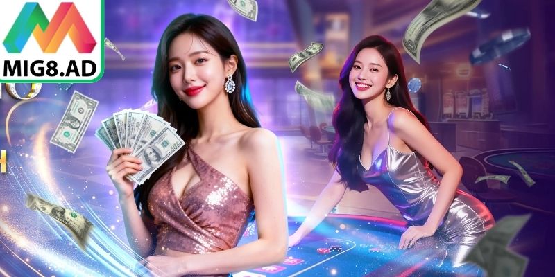 Sảnh PAQJ Mig8 là khu vực game bài trực tuyến
